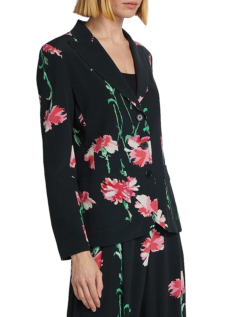 Cecil Beaton Carnation Three-Button Suit Jacket