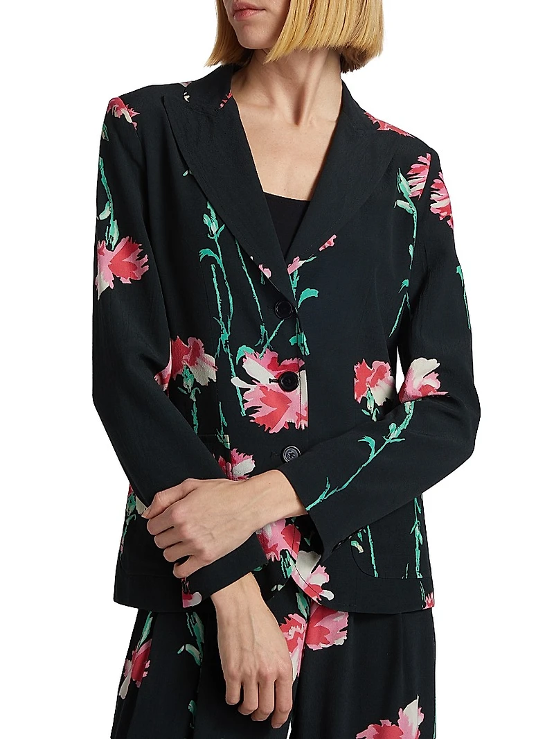 Cecil Beaton Carnation Three-Button Suit Jacket