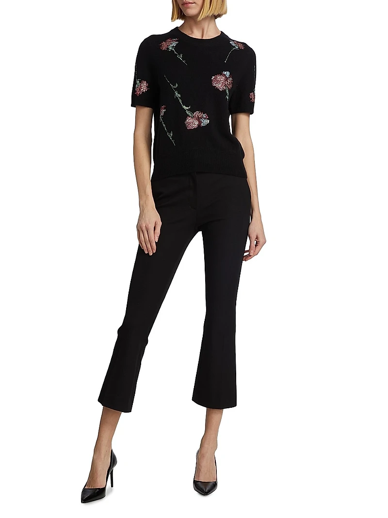 Cecil Beaton Pink Carnation Knit T-Shirt
