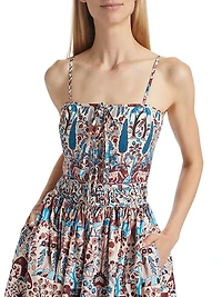 Katrina Bow-Detail Cotton Midi-Dress