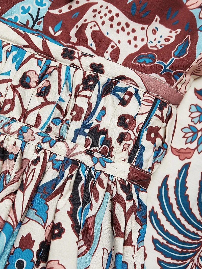 Katrina Bow-Detail Cotton Midi-Dress