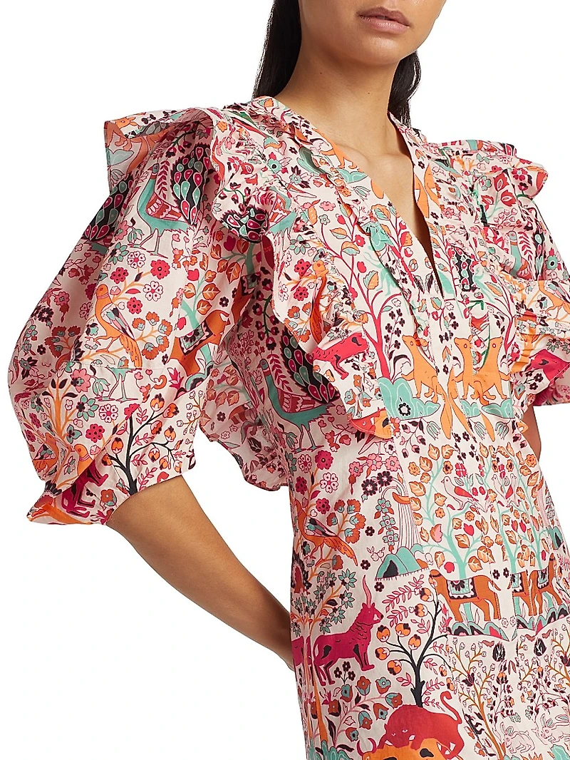 Millie Ruffle Cotton Minidress