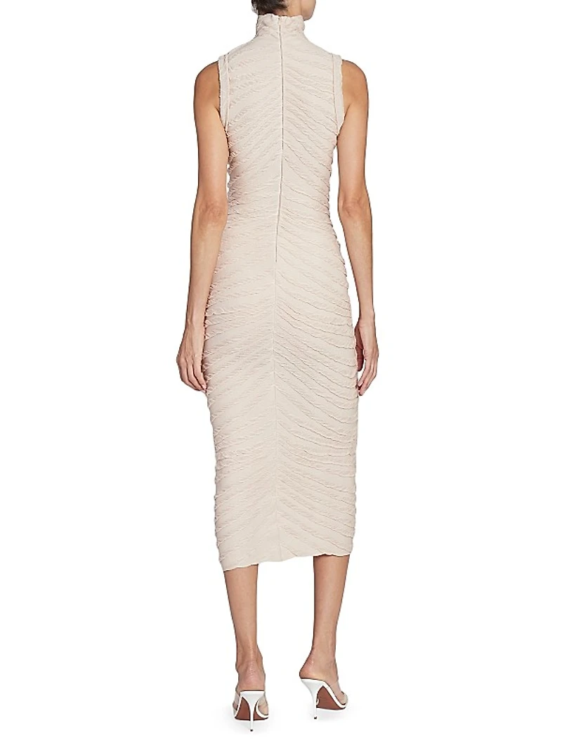 Sleeveless Turtleneck Midi-Dress