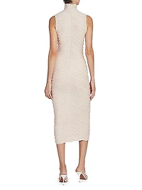 Sleeveless Turtleneck Midi-Dress