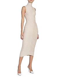 Sleeveless Turtleneck Midi-Dress