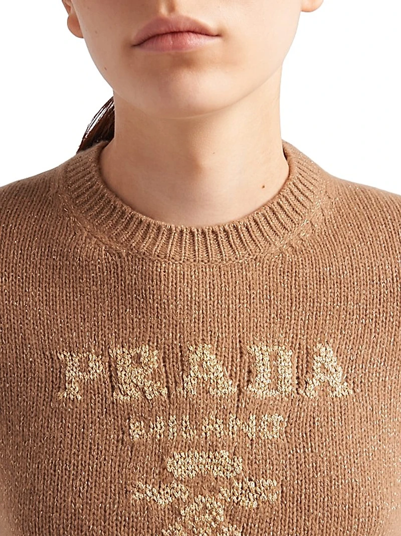 Wool, Cashmere And Lamé Crew-Neck Sweater