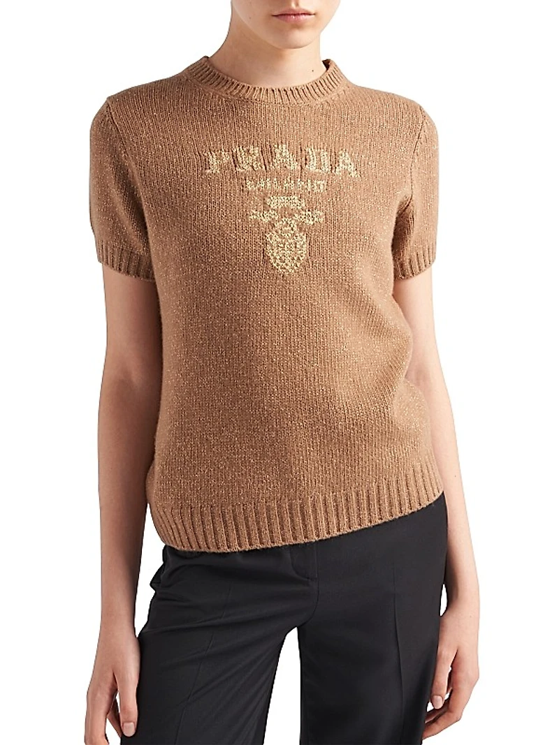 Wool, Cashmere And Lamé Crew-Neck Sweater