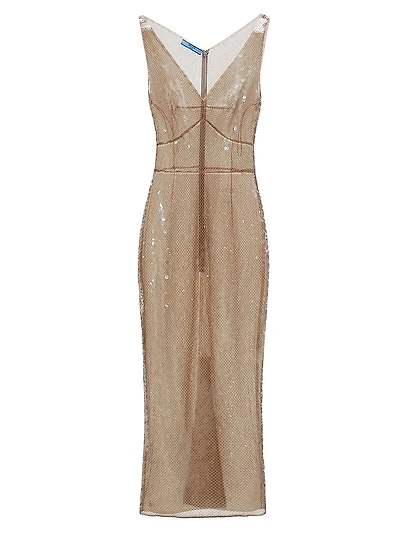 Embroidered Tulle Dress