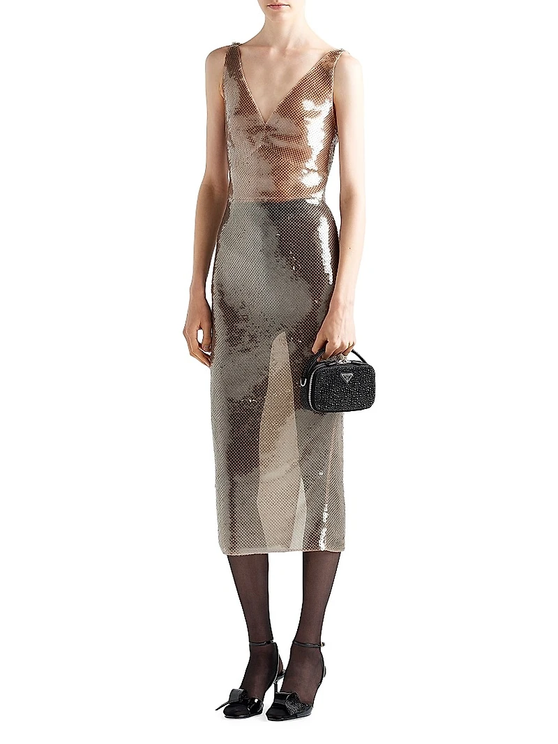 Embroidered Tulle Dress