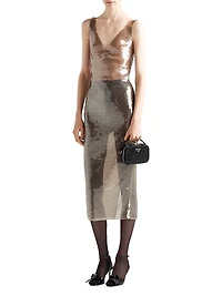 Embroidered Tulle Dress