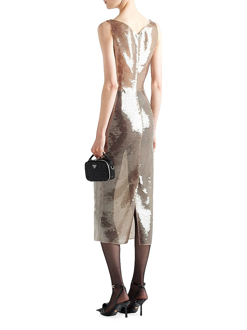 Embroidered Tulle Dress