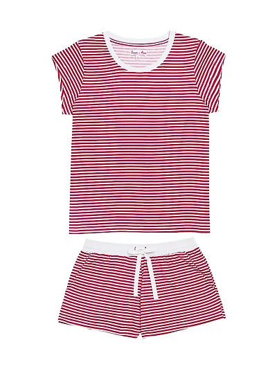 Stripe Jersey Short Pajama Set