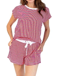 Stripe Jersey Short Pajama Set