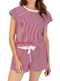 Stripe Jersey Short Pajama Set