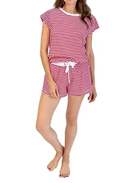 Stripe Jersey Short Pajama Set