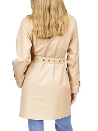 Grommet Belted Trench Coat