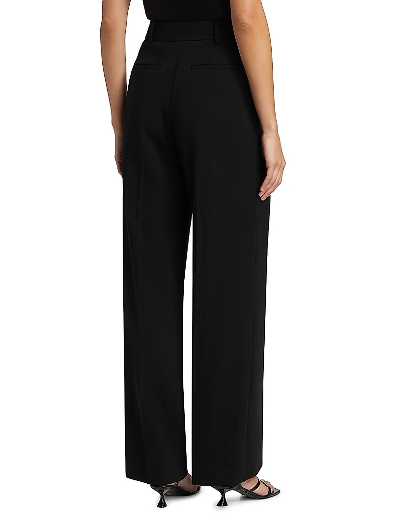 Pleated Wide-Leg Pants