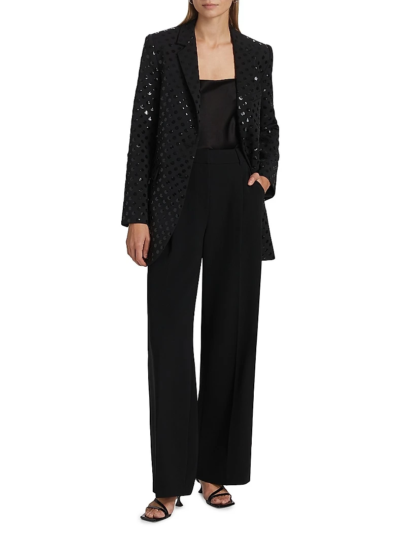 Pleated Wide-Leg Pants