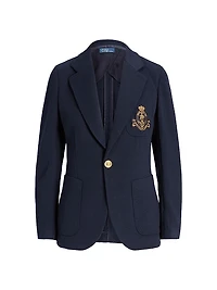 Double-Knit One-Button Blazer