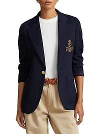 Double-Knit One-Button Blazer