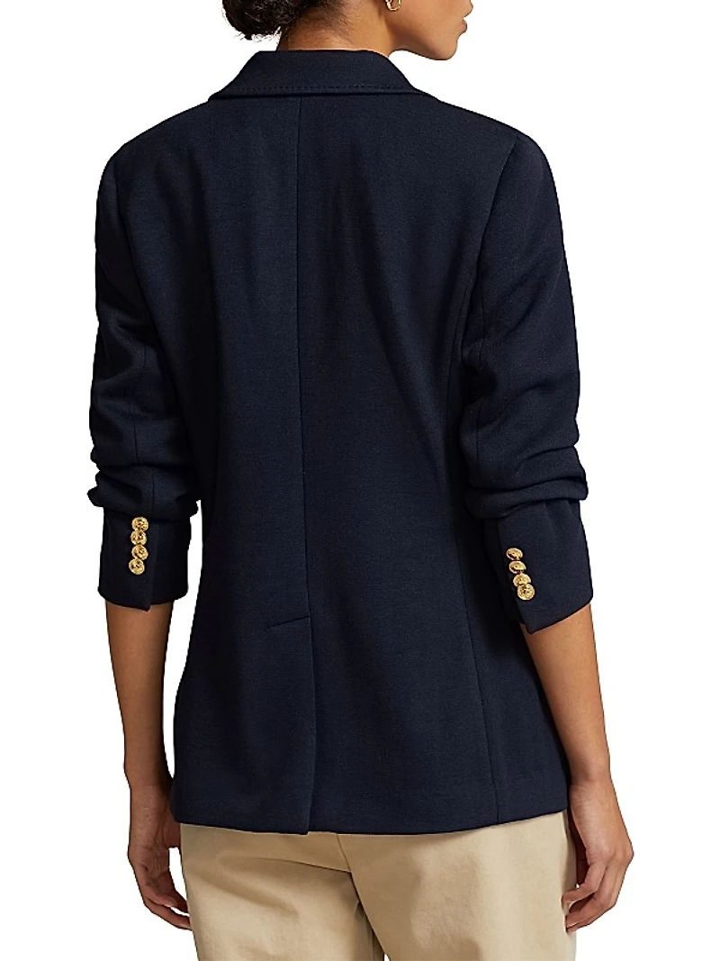 Double-Knit One-Button Blazer