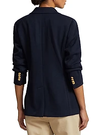 Double-Knit One-Button Blazer