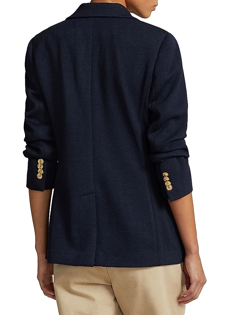 Double-Knit One-Button Blazer