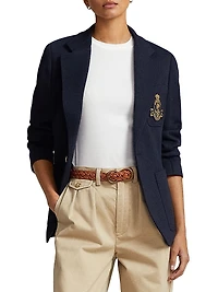 Double-Knit One-Button Blazer