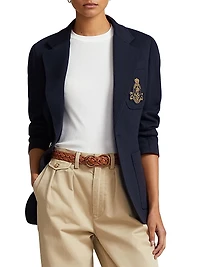 Double-Knit One-Button Blazer