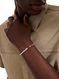 Heishi Sterling Silver, Lapis Lazuli, Turquoise, & Enamel Chain Bracelet