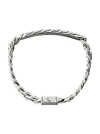 ID Sterling Silver Curb Link Bracelet