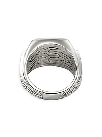 Sterling Silver & Lapis Lazuli Signet Ring