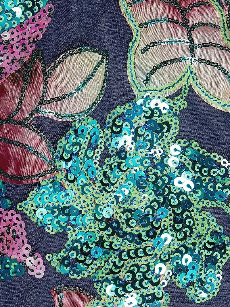 Cassidy Floral Sequined Minidress