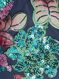 Cassidy Floral Sequined Minidress