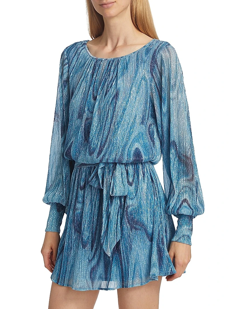 Emberly Metallic Minidress