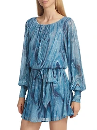 Emberly Metallic Minidress