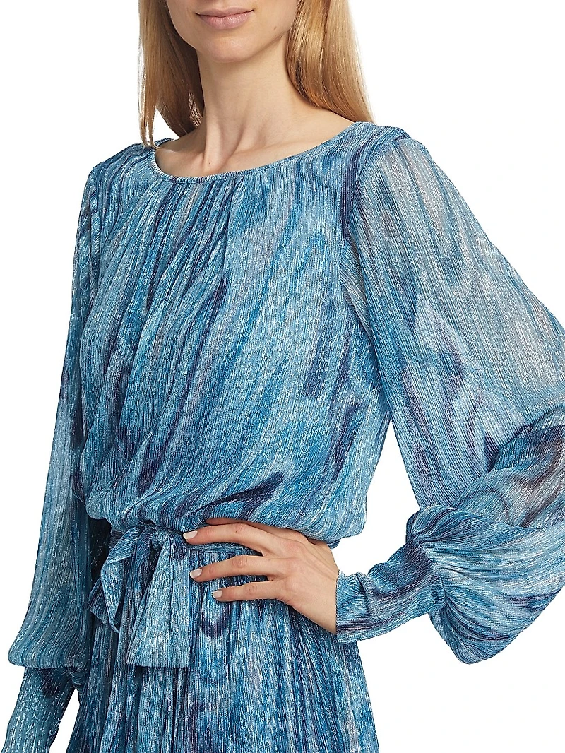 Emberly Metallic Minidress