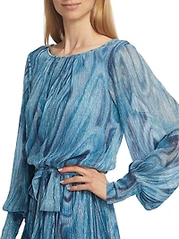 Emberly Metallic Minidress