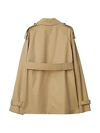 Cotton Gabardine Double-Breasted Trench Coat