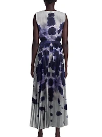 Pamela Printed Pleated Maxi Dress