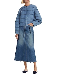 Turner Collarless Denim Jacket