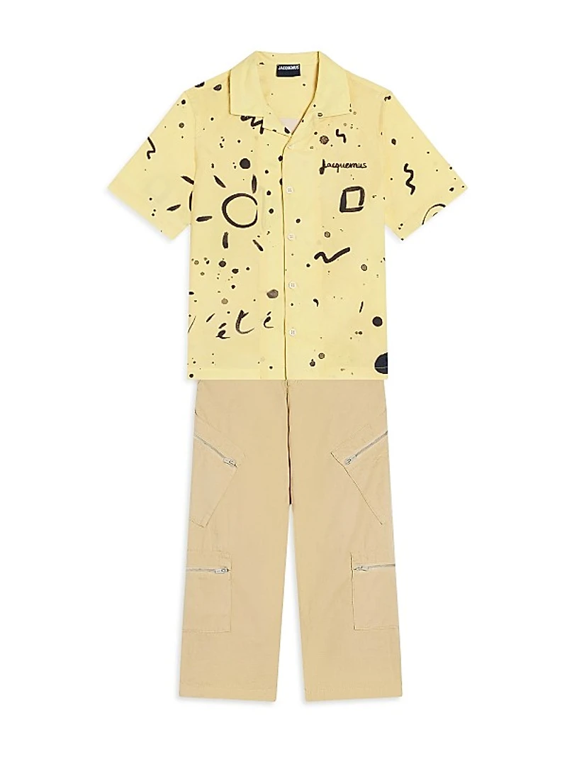 Little Boy's & Boy’s Cotton Multi-Pocket Pants