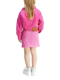 Little Girl’s & Cotton Long-Sleeve Crop Shirt