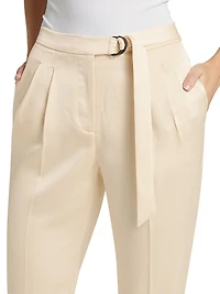 Paige Satin Belted Pants