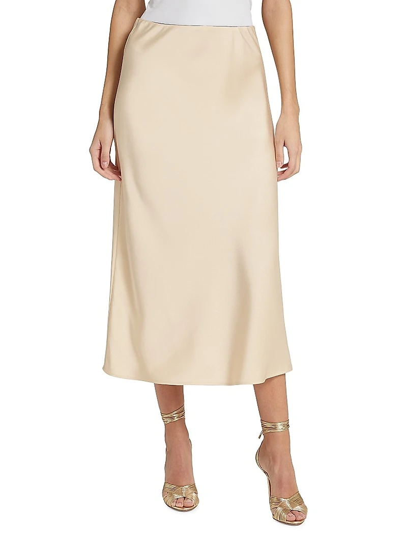 Ann Bias-Cut Midi-Skirt