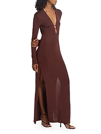 Helios Plunge Maxi Dress