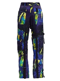 Satin Strappy Cargo Pants