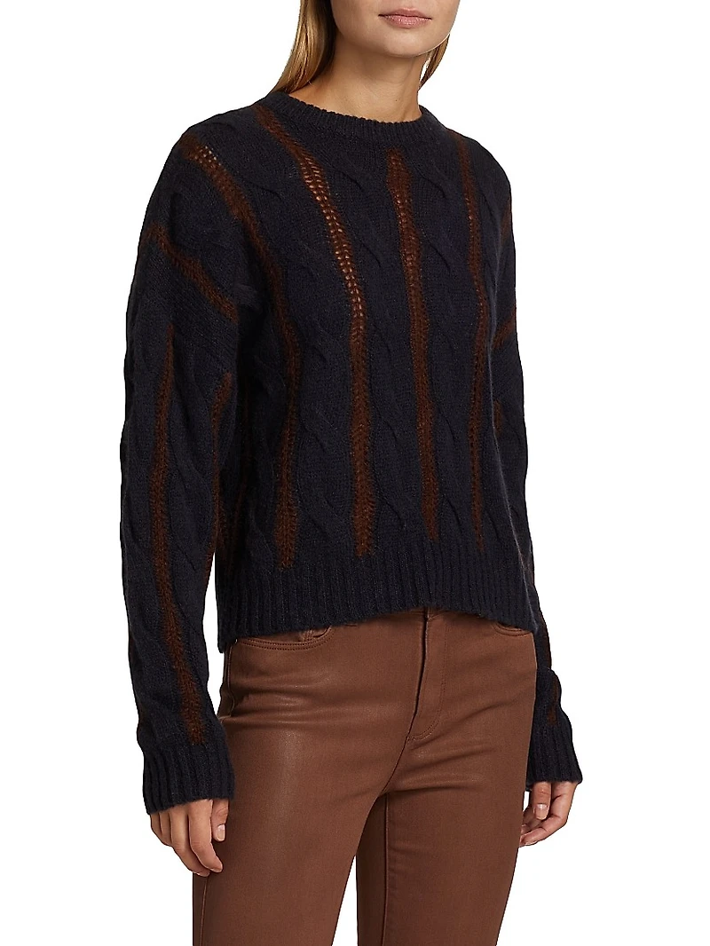 Cable-Knit Wool-Blend Sweater