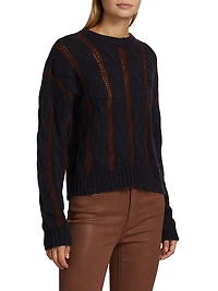 Cable-Knit Wool-Blend Sweater