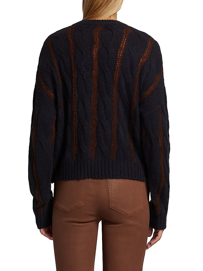 Cable-Knit Wool-Blend Sweater